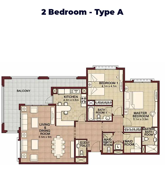 2 BR - Type A
